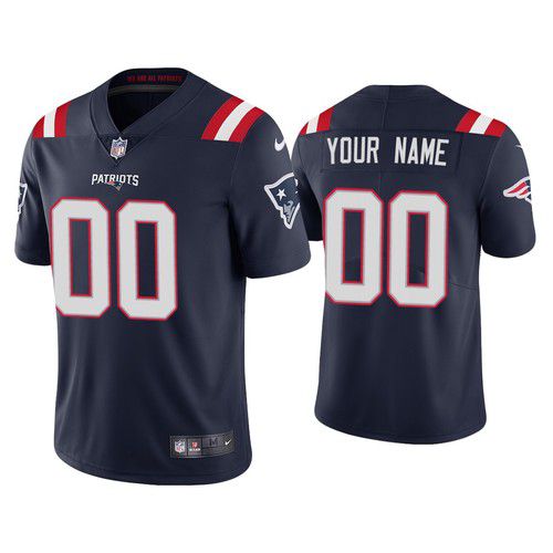 Men New England Patriots Nike Navy Custom Limited NFL Jersey